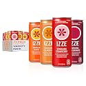 IZZE Sparkling Water Juice Beverage Blend, Dawn Variety Pack, Mango, Clementine, Strawberry, Pomegranate, No Sugar Added, 8.4 FL OZ, 24 Cans