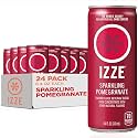 IZZE Sparkling Juice Beverage Blend, Pomegranate, No Sugar Added, 8.4 FL OZ, 24 Cans