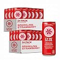 IZZE Sparkling Water Juice Beverage Blend,Strawberry,No Sugar Added,8.4 FL OZ,(Pack of 48)