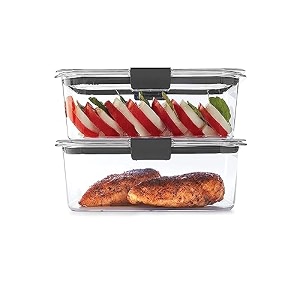 j-bizz airtight bpa free fridge organizer plastic containers storage set with lids for lunch dishwasher safe amp kitchen accessories items for storage organizer set of 2pcs-1100ml - black
