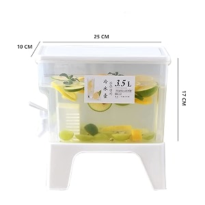35l plastic beverage dispenser with spigot faucet bucket ice water juice jug fridge cold kettle container pitcher for juiceiceteawine coffee