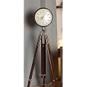 j h Handicraft (72 inch) Handmade Brown Polish Wood Grandfather Style Floor Clock Vintage 2 Folding Antique Floor Standing 12" Clock Roman Number