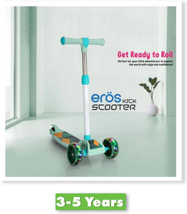 j k international 3 wheel kick scooterfoldable with led wheelsadjustable height green