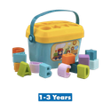 J K INTERNATIONAL Baby First Blocks Color & Shape Toy Educational Sorting Box for Kids