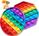 J K INTERNATIONAL Pop It Fidget Toys,Push Pop Bubble Fidget Sensory Toy (Multicolor)