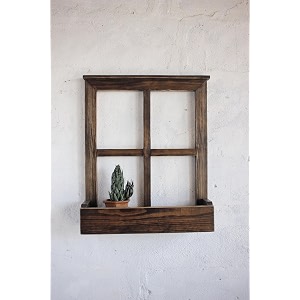 Handcrafted Wooden Hanging Flower Basket -Creative Wall