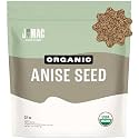 J Mac Botanicals Organic Anise Seeds (32 oz) Certified USDA Organic. Whole aniseed for cookies, tea, powder, or baking