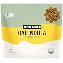 J Mac Botanicals, Organic Calendula Flower (16 ounce), whole dried flowers and petals, loose leaf tea, marigold flower, USDA Certified Organic. Great for loose leaf teas, cocktail bombs, salve