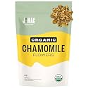 J Mac Botanicals Organic Chamomile Flowers (4 oz) – Whole Egyptian Chamomile Loose Leaf Herbal Tea, Caffeine-Free, Premium Dried Chamomile Flowers for Tea, Baths &amp; Blends
