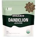 J Mac Botanicals, Organic Dandelion Leaves (16 oz bag) USDA Certified Organic Dandelion leaf tea, te diente de leon organico, Packaged in the USA, Cut and Sifted, No Caffeine, Fresh dried dandelion