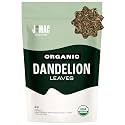 J Mac Botanicals, Organic Dandelion Leaves (4 oz bag) USDA Certified Organic Dandelion leaf tea, te diente de leon organico, Packaged in the USA, Cut and Sifted, No Caffeine