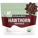 J Mac Botanicals, Organic Dried Hawthorn Berries Whole (4 oz) Hawthorn berry from Eastern Europe, certified Organic hawthorn berry tea, Hawthorne berries bulk resealable bag, Dried Hawthorn berries