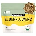 J MAC BOTANICALS Organic Elderflower, Herbal Tea - 4 Ounces