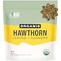 J MAC BOTANICALS Organic Hawthorn Leaf and Flower (16 oz) Dried Hawthorne leaves