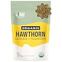 J MAC BOTANICALS Organic Hawthorn Leaf and Flower (8 Oz) Dried Organic Hawthorne leaves, USDA Organic Certified, Hawthorn Tea, Fresh Dried Hawthorne leaf for herbal tea
