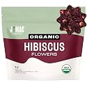 J Mac Botanicals, Organic Hibiscus Flower (4 ounce), Hibiscus tea, cut &amp; sifted flowers, dried from Egypt, herbal tea leaves, Flor de Jamaica, edible