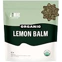 J Mac Botanicals Organic Lemon Balm (16 oz), Loose Leaf Tea, Dried, herbal Infusion, Lemonbalm leaves, melissa officinalis tea, Certified USDA Organic