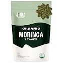 J MAC BOTANICALS Organic Moringa Leaves, malunggay leaf, Whole Green Moringa Oleifera Leaf Tea