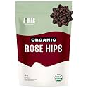 J MAC BOTANICALS Organic Rose Hips (1 lb Bag) Whole, natural dried rose hips for herbal tea, rosehips, rosehip tea, packaged in the USA