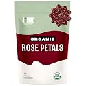 J MAC BOTANICALS, Organic Rose Petals (4 oz) Certified USDA Organic, edible, culinary grade dry rose petal, herbal tea, cooking and crafts