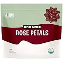 J MAC BOTANICALS Organic Rose Petals, (16 oz) Certified USDA Organic, edible, culinary grade dried petals for herbal tea, cooking and crafts