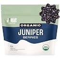 J MAC BOTANICALS, Organic Whole Juniper Berries, Certified Organic, juniper for herbal infusions, cooking and seasoning beef, pork, turkey brine, soups, syrups, cocktail bombs (4 oz)