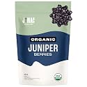 J MAC BOTANICALS, Organic Whole Juniper Berries, Certified USDA Organic, juniper for herbal infusions, seasoning beef, pork, turkey brine, soups, cocktail bombs