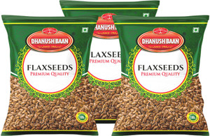 js dhanush baan 100 natural  premiun flax seeds 300g pack of 3 brown flax seeds 3 x 100 g