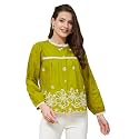 J TURRITOPSIS Women39s Pure Cotton Schiffli Embroidered