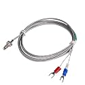 J Type M6 Screw Probe Thermocouple Temperature Sensor with 2M Cable for Industrial Temperature Controller Measurement Cable(Cable Length 5m)
