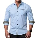 J.VER Mens Cotton Blend Shirt with Spread
