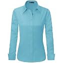 J.VER Womens Dress Shirts Long Sleeve Button Down Shirt Wrinkle-Free Business Casual Blouse Office Work Tops