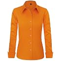 J.VER Womens Dress Shirts Long Sleeve Button Down Shirt Wrinkle-Free Business Casual Blouse Office Work Tops