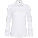 J.VER Womens Dress Shirts Long Sleeve Button Down Shirt Wrinkle-Free Business Casual Blouse Office Work Tops