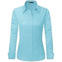 J.VER Womens Dress Shirts Long Sleeve Button Down Shirt Wrinkle-Free Business Casual Blouse Office Work Tops