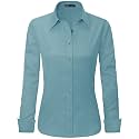 J.VER Womens Dress Shirts Long Sleeve Button Down Shirt Wrinkle-Free Business Casual Blouse Office Work Tops