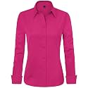 J.VER Womens Dress Shirts Long Sleeve Button Down Shirt Wrinkle-Free Business Casual Blouse Office Work Tops