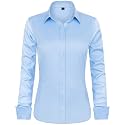 J.VER Womens Dress Shirts Long Sleeve Button Down Shirt Wrinkle-Free Business Casual Blouse Office Work Tops