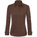J.VER Womens Dress Shirts Long Sleeve Button Down Shirt Wrinkle-Free Business Casual Blouse Office Work Tops