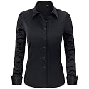 J.VER Womens Dress Shirts Long Sleeve Button Down Shirt Wrinkle-Free Business Casual Blouse Office Work Tops