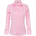 J.VER Womens Dress Shirts Long Sleeve Button Down Shirt Wrinkle-Free Business Casual Blouse Office Work Tops