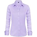 J.VER Womens Dress Shirts Long Sleeve Button Down Shirt Wrinkle-Free Business Casual Blouse Office Work Tops