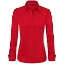 J.VER Womens Dress Shirts Long Sleeve Button Down Shirt Wrinkle-Free Business Casual Blouse Office Work Tops