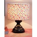Devansh J166, Multicolor Cotton Shade lamp with Black Base