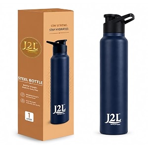 J2L Stainless Steel Water Bottle 1 Litre