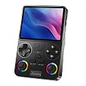 J36 Ultra Handheld Gaming Console with 3.5 Inch IPS HD Display, 64 GB, 30,000+ Games, RGB Joystick Lighting, Rechargeable Battery (Black)