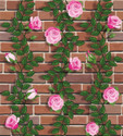 JAAMSO ROYALS 100 cm x 45 cm Waterproof Floral & Botanical Vinyl Wallpaper (Multicolor, Pack of 3)