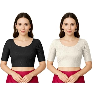 jaanvi fashion women39s cotton dobi blouse - readymade stylish blouse for sarees  comfortable amp trendy ethnic wear  multiple colors amp sizes