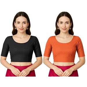 jaanvi fashion women39s cotton dobi blouse - readymade stylish blouse for sarees  comfortable amp trendy ethnic wear  multiple colors amp sizes