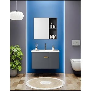 bathroom vanity cabinet set - modern grey60cm grey